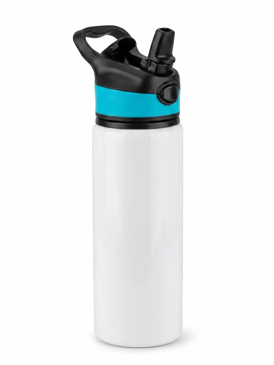 Süblimasyon Renkli Pipetli Su Matarası 800 ml